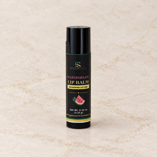 ReggieSach Watermelon Lip Balm — handcrafted watermelon lip balm, studio product photo