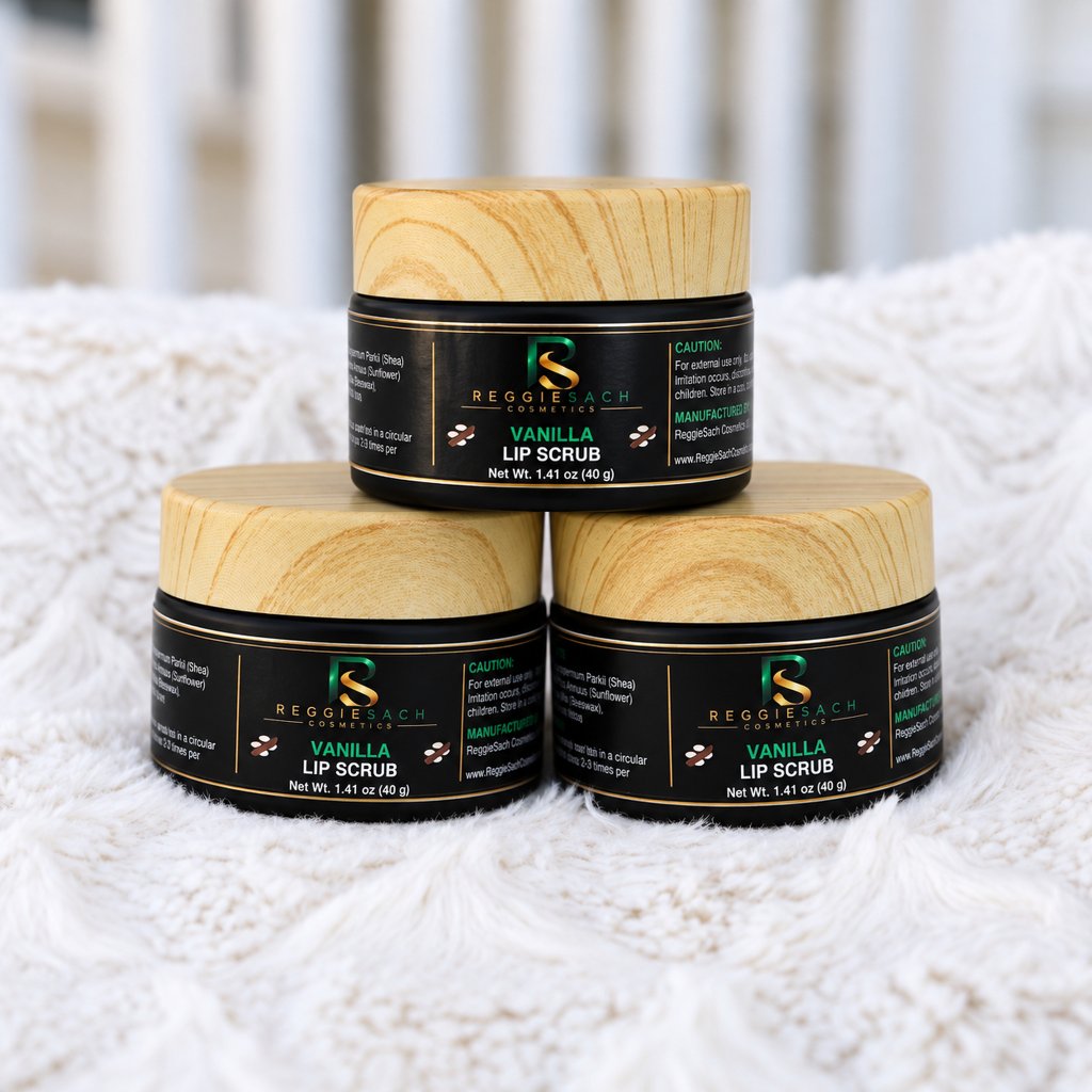ReggieSach Vanilla Lip Scrub — handcrafted vanilla lip scrub, authentic product photo