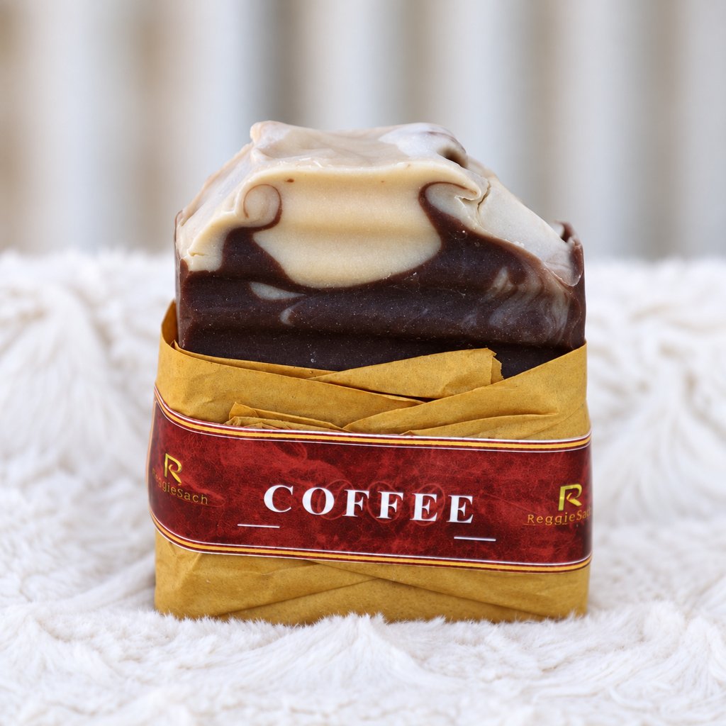 ReggieSach Coffee Bar Soap — handcrafted coffee bar soap, authentic product photo