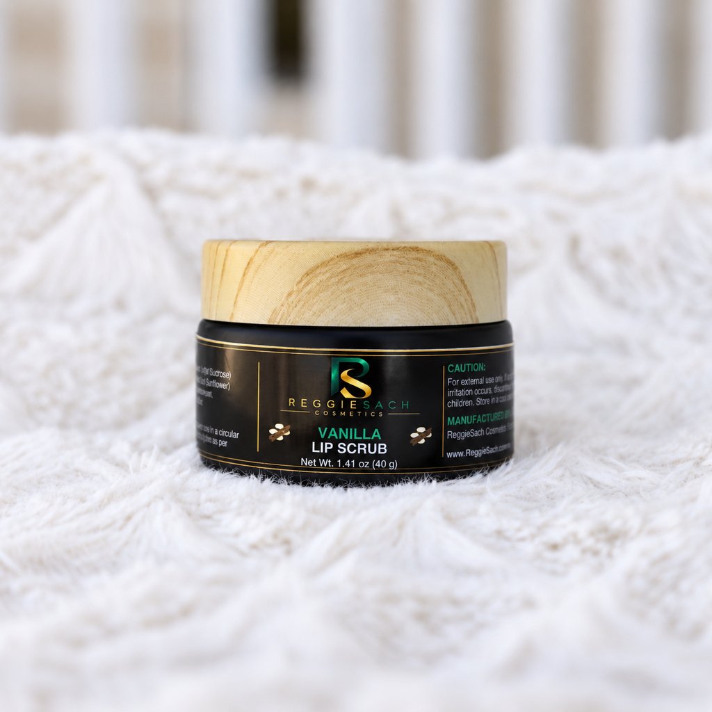 ReggieSach Vanilla Lip Scrub — handcrafted vanilla lip scrub, authentic product photo, single item