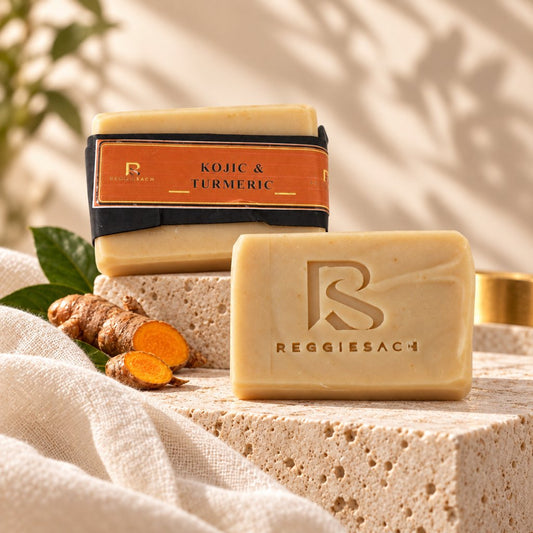 ReggieSach Kojic & Turmeric Blend Bar Soap — handcrafted kojic and turmeric bar soap, lead product photo