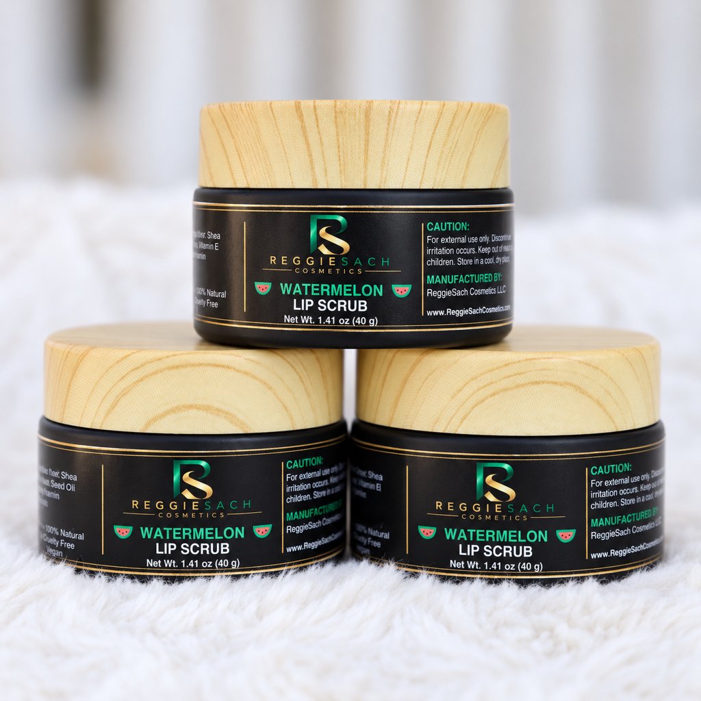 ReggieSach Watermelon Lip Scrub — handcrafted watermelon lip scrub, authentic product photo