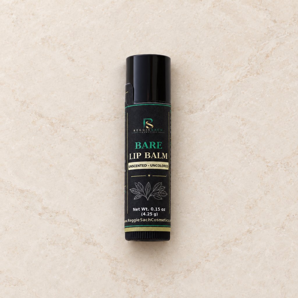 ReggieSach Bare Lip Balm — handcrafted bare lip balm, studio product photo, front view
