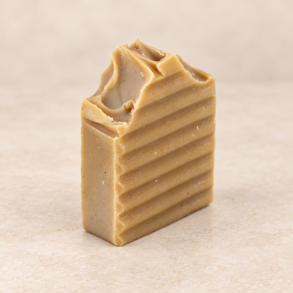 ReggieSach Turmeric Bar Soap — handcrafted turmeric bar soap, studio product photo, single item
